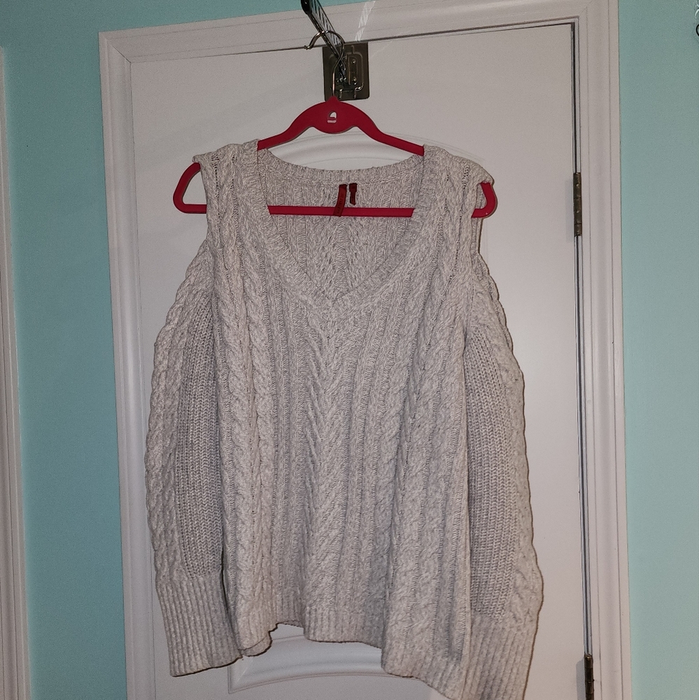 Plus size Love Scarlett cold shoulder sweater